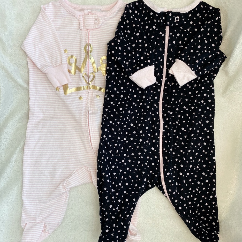 Baby Girl Footed Pajamas with Zippers